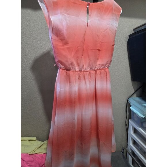 Iz Byer Coral High Low Dress Women's Size XS Short Sleeve Light Weight - Picture 4 of 5